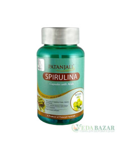 Спирулина с Амлой (Spirulina with Amla), 60 кап, Патанджали (Patanjali)