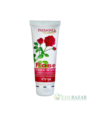 Гель для умывания лица Роза (Rose Face Wash) 60 гр, Патанджали (Patanjali)