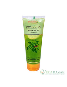 Гель для умывания Саундарья Ним и Туласи (Saundarya Neem & Tulsi Face Wash), 60 гр, Патанджали (Patanjali)