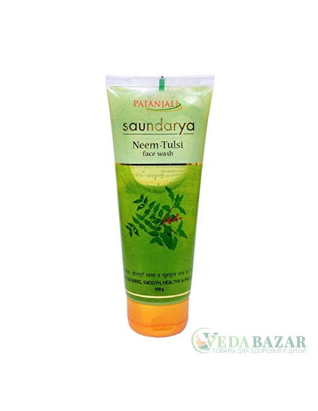 Гель для умывания Саундарья Ним и Туласи (Saundarya Neem & Tulsi Face Wash), 60 гр, Патанджали (Patanjali)
