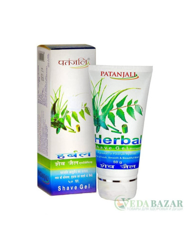Гель для бритья античептический (Herbal Shave Gel Antiseptik), 50 гр, Патанджали (Patanjali)