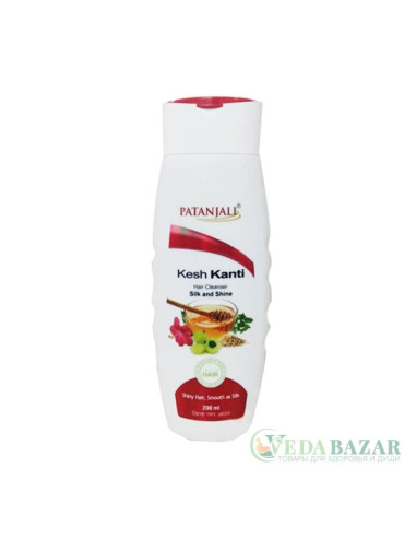 Шампунь для волос Шелк и Блеск Кеш Канти (Kesh Kanti Silk & Shine Hair Cleanser), 200 мл, Патанджали (Patanjali)
