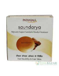 Мыло Саундарья Сандал (Saundarya Mysore Super Sandal Body Cleanser), 75 гр, Патанджали (Patanjali)