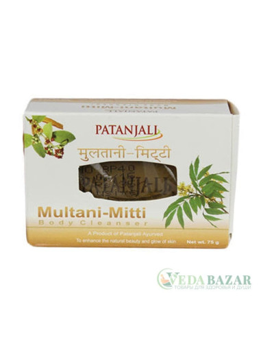 Мыло Мултани-Митти (Multani-Mitti Body Cleanser), 75 гр, Патанджали (Patanjali)