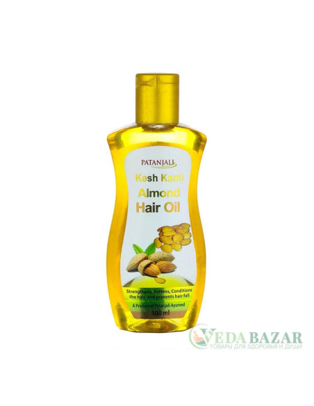 Масло миндальное для волос (Almond Hair Oil Kesh Kanti), 100 мл, Патанджали (Patanjali)