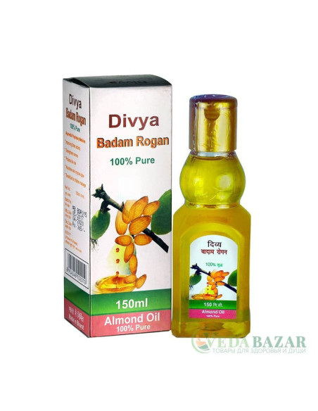 Масло миндальное Дивья Бадам Роган (Divya Badam Rogan Almond Oil), 150 мл, Патанджали (Patanjali)