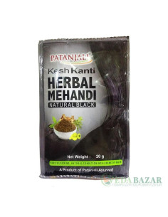 Хна для волос черная (Herbal Mehandi Kesh Kanti Natural Black), 20 гр, Патанджали (Patanjali)