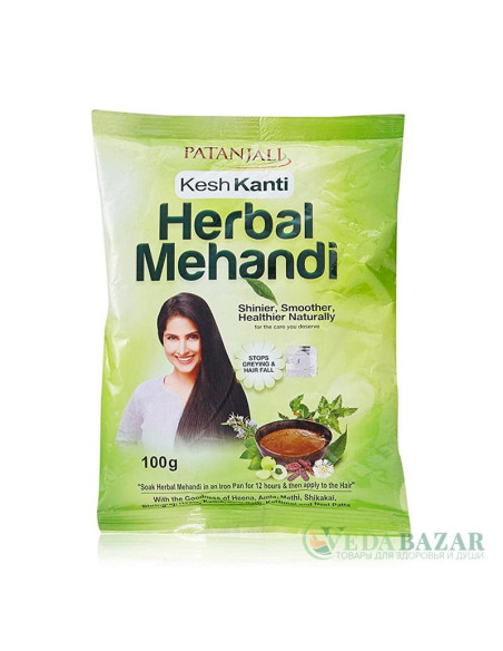 Купить Хна для волос натуральная (Herbal Mehandi Kesh Kanti), 100 гр, Патанджали (Patanjali)