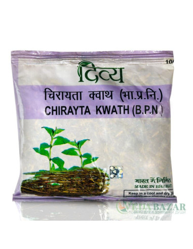 Аюрведический чай Чирайта Кватх (Chirayta Kwath), 100 гр, Патанджали (Patanjali)