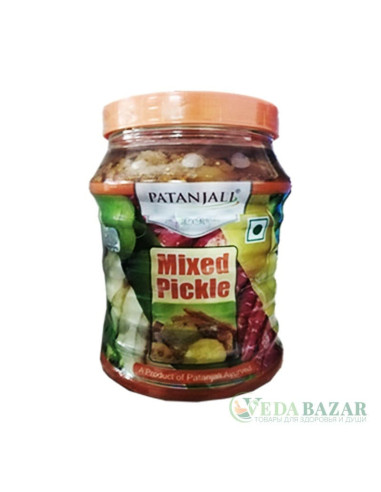 Микс Пикл (Mixed Pickle) овощи маринованные со специями в масле, 500 гр, Патанджали (Patanjali)