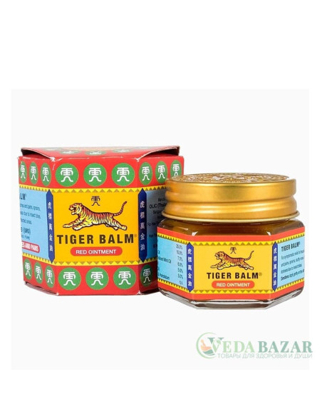 обезболивающая Мазь Тигровый Бальзам Красный (Tiger Balm Red Ointment), 9 Мл, Хавпар (Hawpar)