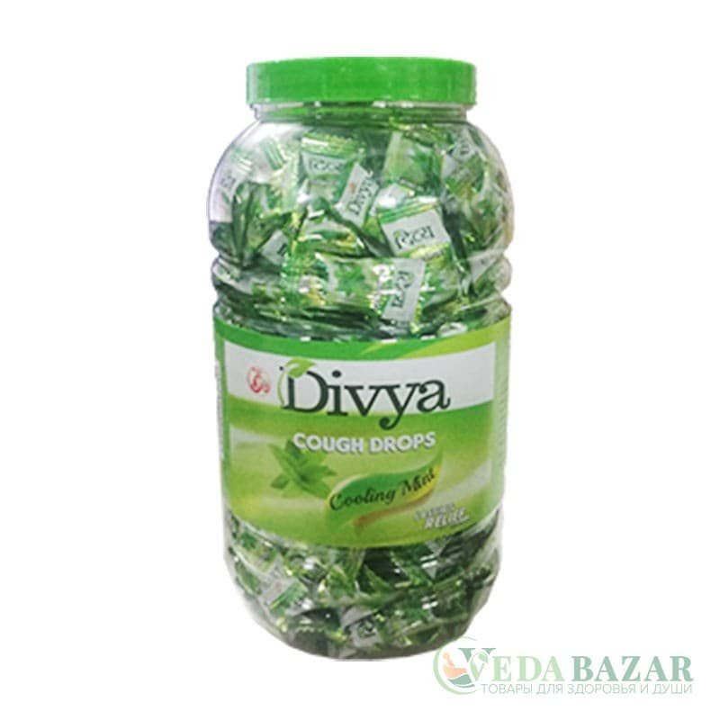 Леденцы от Кашля Дивья Мята (Divya Cough Drops Mint), 300 шт, Патанджали (Patanjali)