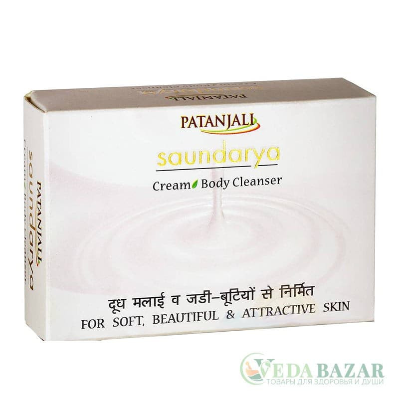 Мыло Саундарья Молочные Сливки (Saundarya Cream Body Cleanser), 75 гр, Патанджали (Patanjali)