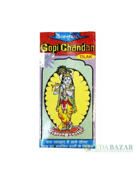 Глина для тилака Гопи Чандан (Gopi Chandan Tilak), 70 гр, С.Бавани Шанкар и сыновья (S.Bhawani Shankar & Sons)