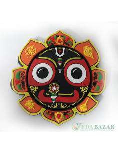 Магнит резиновый Джаганнат (Magnet Jagannath), 8 см, ВедаБазар (VedaBazar)