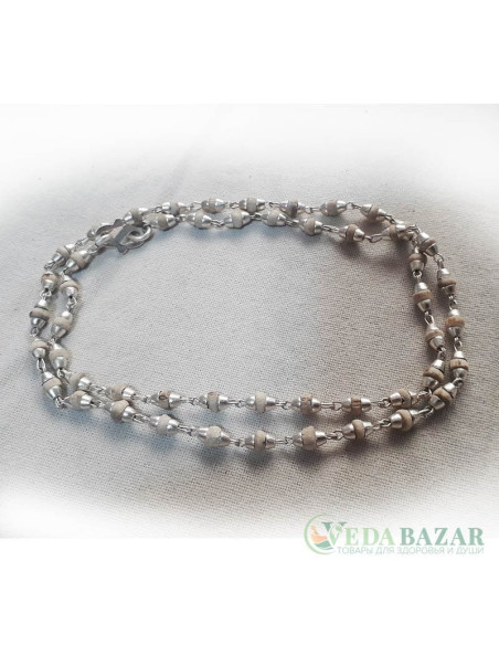 Кантхималы туласи с серебром 1 ряд (Tulasi Silver), 2 мм, Индия