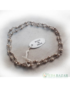 Кантхималы туласи с серебром 1 ряд (Tulasi Silver), 3 мм, Индия