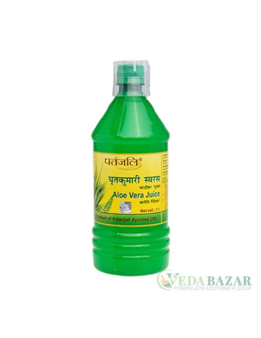 Сок Алое Вера с клетчаткой (Aloe Vera Juice with Fiber), 1 л, Патанджали (Patanjali)