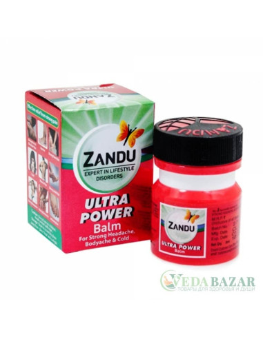 Бальзам Ультра Сила (Balm Ultra Power) от суставных и головных болях, 8 мл, Занду (Zandu)