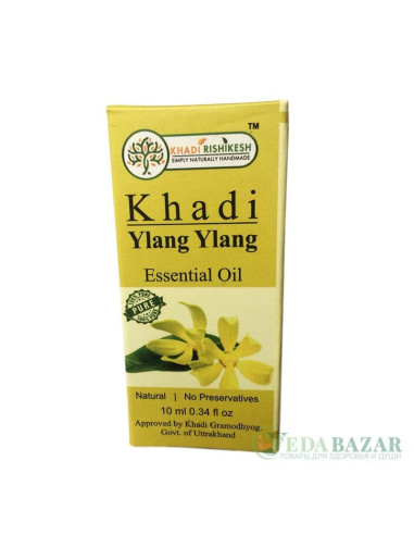 Эфирное масло Кхади Иланг Иланг (Khadi Yland Ylang), 10 мл, Кхади Ришикеш (Khadi Rishikesh)