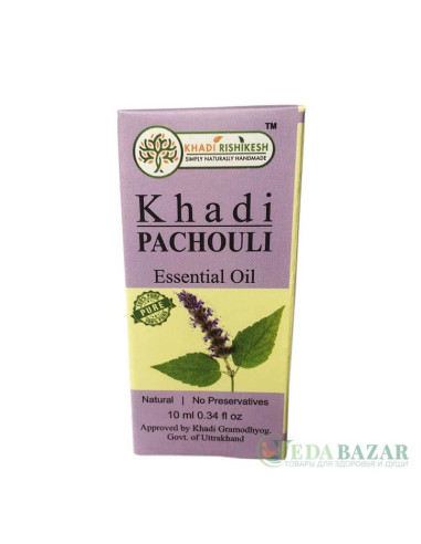 Эфирное масло Кхади Пачули (Khadi Pachouli), 10 мл, Кхади Ришикеш (Khadi Rishikesh)
