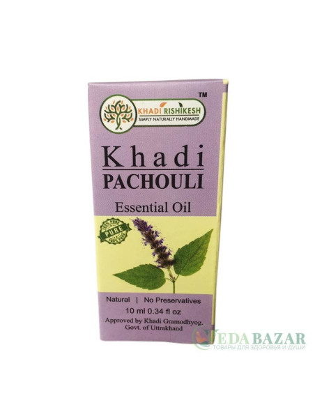 Эфирное масло Кхади Пачули (Khadi Pachouli), 10 мл, Кхади Ришикеш (Khadi Rishikesh)