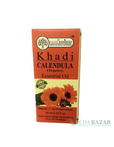 Эфирное масло Кхади Календула (Khadi Calendula), 10 мл, Кхади Ришикеш (Khadi Rishikesh)