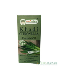 Эфирное масло Кхади Цитронелла (Khadi Citronella), 10 мл, Кхади Ришикеш (Khadi Rishikesh)
