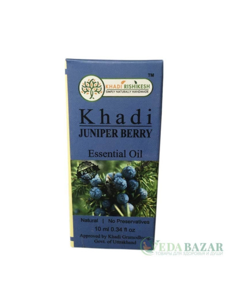 Эфирное масло Кхади Ягода Можжевельника (Khadi Juniper Berry), 10 мл, Кхади Ришикеш (Khadi Rishikesh)