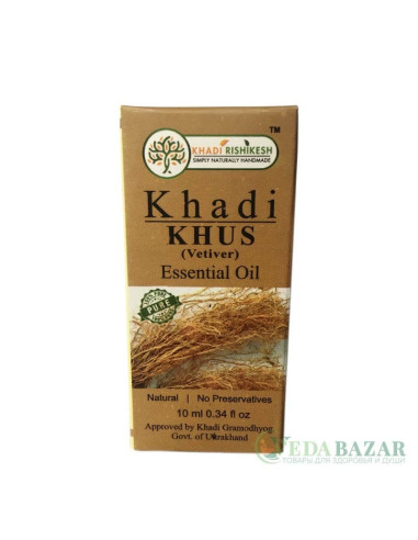 Эфирное масло Кхади Ветивер (Khadi Vetiver), 10 мл, Кхади Ришикеш (Khadi Rishikesh)