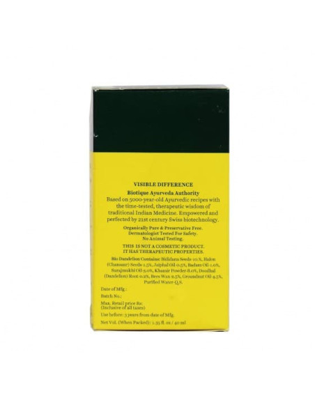 Сыворотка для лица омолаживающая (Bio Dandelion Visible Ageless Serum), 40 мл, Биотик (Biotique)