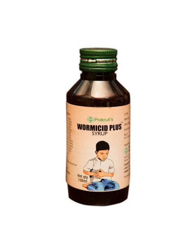 Натуральный Антигельминтик Сироп Вормицид Плюс (Wormicid Plus Syrup), 100 Мл, Пракрути Ремедис (Prakruti Remedies)