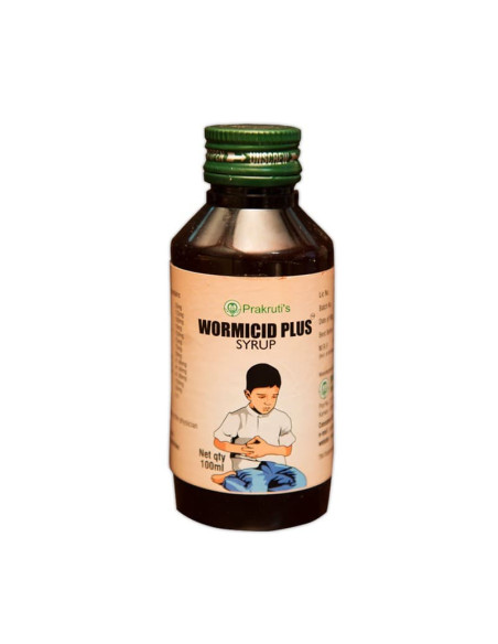 Натуральный Антигельминтик Сироп Вормицид Плюс (Wormicid Plus Syrup), 100 Мл, Пракрути Ремедис (Prakruti Remedies)