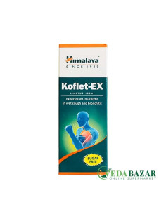 Сироп от кашля Кофлет - ЕИкс (Koflet-EX) без сахара, 100 мл, Хималая (Himalaya)