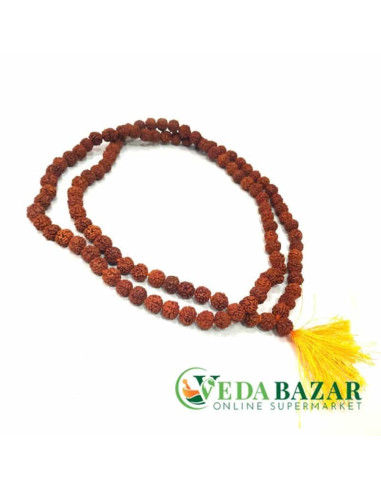 Рудракша четки, 108 бусин, 8 мм (Rudraksha,108 beads, 5 mm)