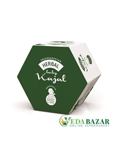 Аюрведический травяной детский каджал (Ayurveda Herbal Baby Kajal), 3 гр, Сридхариям (Sreedhareeyam)