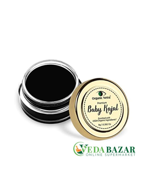 Органический детский каджал (Organic Netra® Baby Kajal - 100% Natural), 8гр, Мантра Органикс (Mantra Organics)