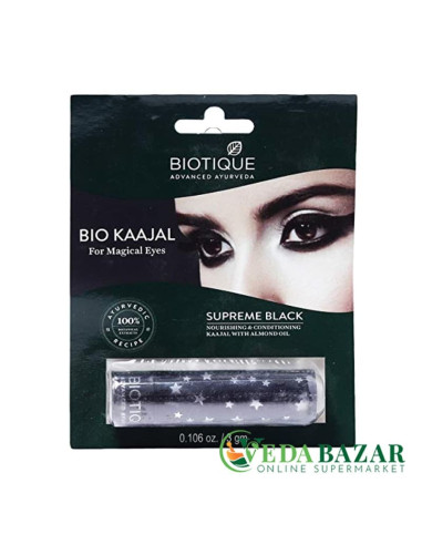 Каджал с миндальным маслом (Kajal with Almond Oil), 3 гр, Биотик (Biotique)