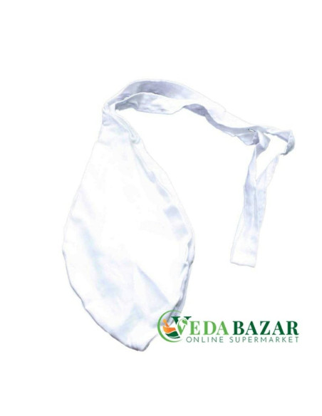 Мешочек для джапы, белый, хлопок (Japa bag, white, cotton)