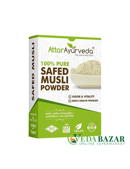 Сафед Мюсли порошок (Safed Musli Powder), 100 гр, Аттар Аюрведа (Attar Ayurveda)