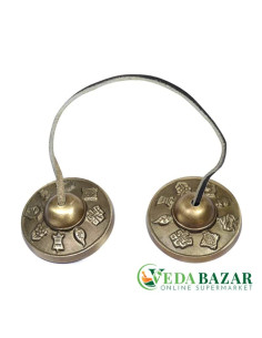 Тибетские караталы Тингша Колокол, Фэн Шуй (Tingsha Bell Tibetan Cymbals), 250 гр,Гупта Ко (Gupta Co)