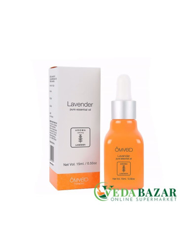 Чистое эфирное масло Лаванды (Lavender Pure Essential Oil), 15 мл, Омвед терапис (Omved therapies)