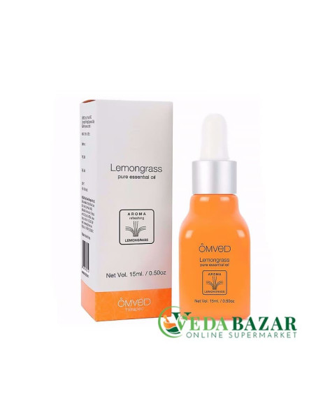 Чистое эфирное масло Лимонника (Lemongrass Pure Essential Oil), 15 мл, Омвед терапис (Omved therapies)