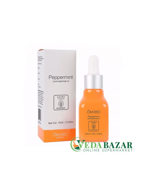 Чистое эфирное масло Мята перечная (Peppermint Pure Essential Oil), 15 мл, Омвед терапис (Omved therapies)