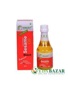Масло Холодного Отжима Черного Кунжута (Cold Pressed Black Sesame Oil), 200 Мл, Хелтх 1 (Health 1st)