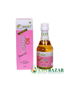 Касторовое масло (Castor oil), для укрепления общего здоровья кожи, 200 мл, Хилт 1 (Health 1st)