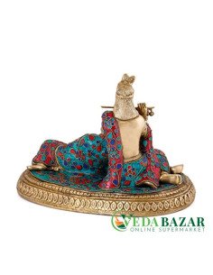 Латунная статуя Радхи Кришны (Lord Radha Krishna Brass Statue), 30,5 x 18 x 20 см, Ведабазар (Vedabazar) 2