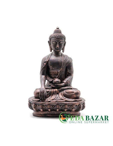 Статуя Будды из полирезина для домашнего декора (Polyresin Buddha Statue), 17,7 × 13 × 28 см, Ведабазар (Vedabazar)