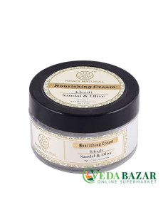 Купить Натуральный питательный крем с сандалом и оливковым маслом (Natural Sandal & Olive Nourishing Cream) 50 гр, Кхади (Khadi)