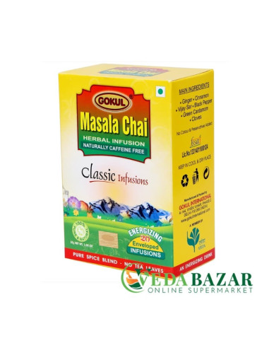 Масала чай (Masala tea) 20 пакетиков, Гокул (Gokul)